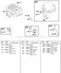 Exhaust System Diagram and Parts List for 185432-0571-E1  Briggs and Stratton Engine